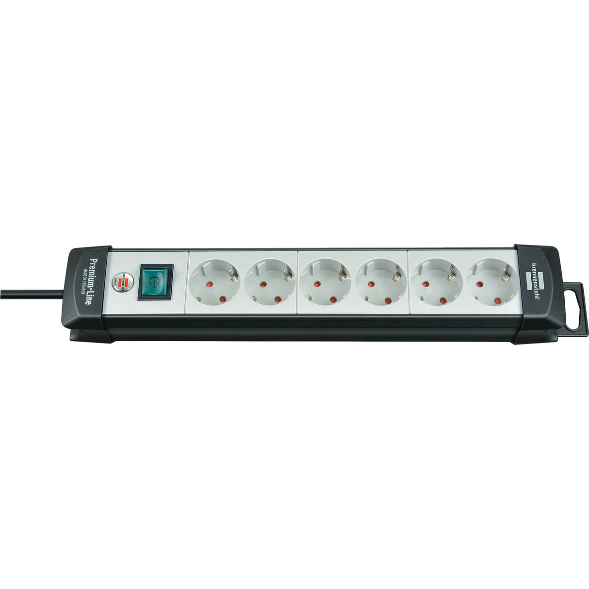 Brennenstuhl premium-line stekkerdoos 6-voudig zwart lichtgrijs 5m h05vv-f 3g1,5