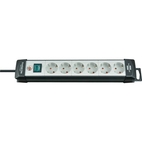 Brennenstuhl premium-line stekkerdoos 6-voudig zwart lichtgrijs 5m h05vv-f 3g1,5