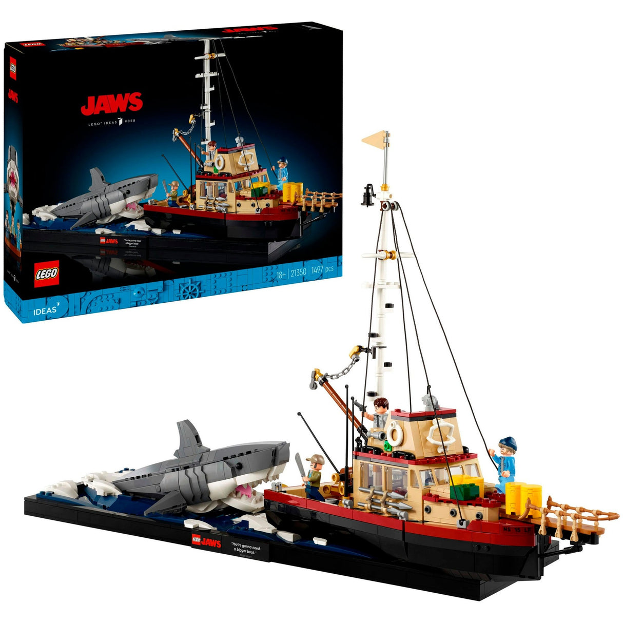 Lego ideas - jaws constructiespeelgoed (21350)