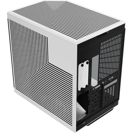 Hyte y70 midi tower behuizing (zwart wit | 2x usb-a | 1x usb-c | tempered glass)