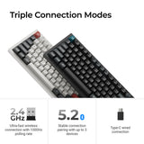 Keychron q6 ultra-m3 8k wireless custom mechanical keyboard (zwart, us lay-out (qwerty), silk pom brown, 100%, rgb, hot swap, 8k, 2.4 ghz bluetooth 5.2 usb-c)