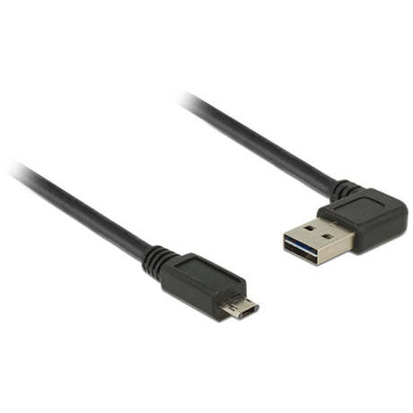 Delock easy-usb-a 2.0 male > easy-usb micro-usb-b 2.0 male kabel (zwart, 2 meter)