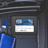 Patriot p210, 512 gb ssd (zwart, p210s512g25, sata iii)