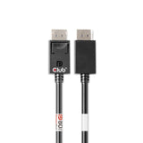 Club 3d displayport 2.1 vesa dp80 gecertificeerde kabel male-male (zwart, 1,6 meter, 8k 240hz, 10k 60hz, 80gbps)