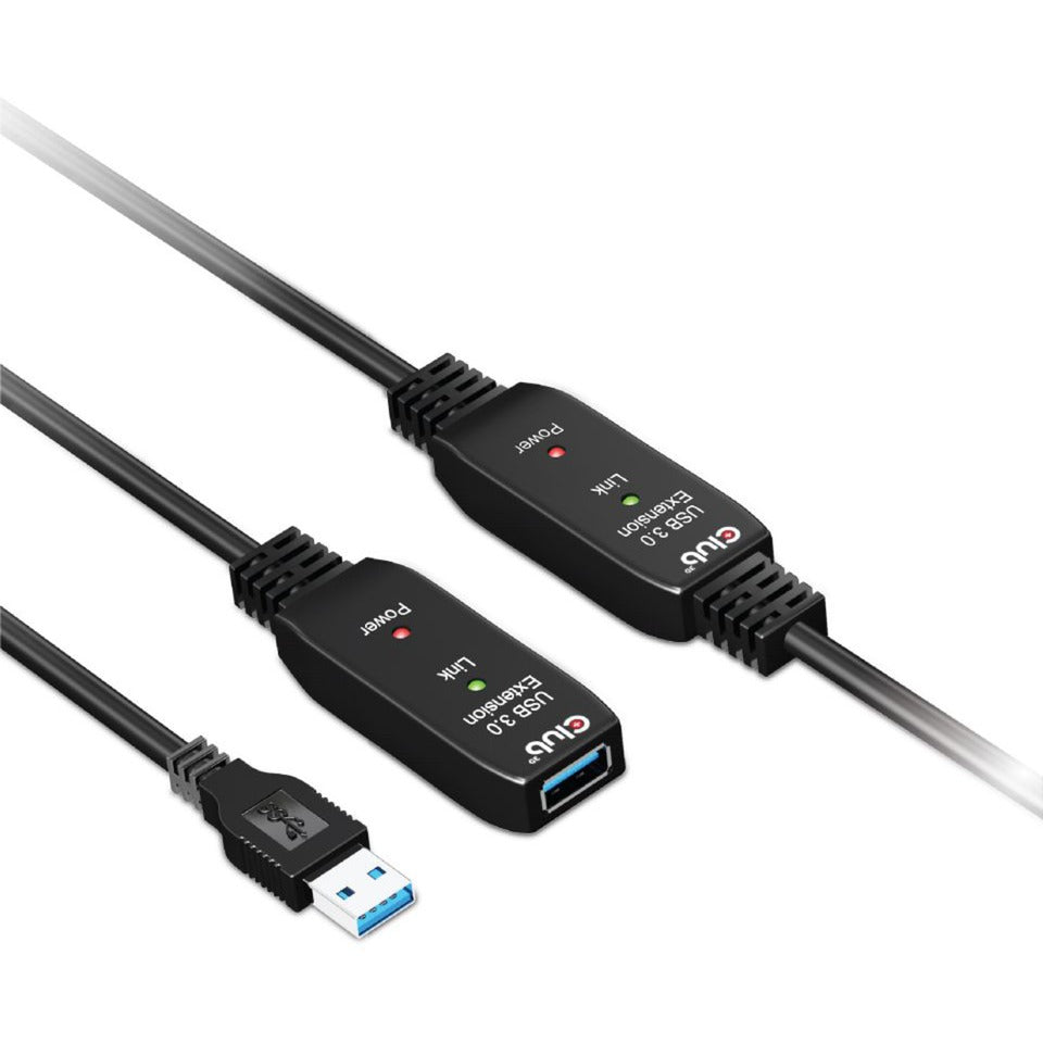 Club 3d usb 3.2 gen 1 actieve repeaterkabel (zwart, 15 meter)