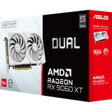 Asus radeon rx 9060 xt dual white edition 16gb grafische kaart (wit, rdna4, gddr6, 2x displayport, 1x hdmi 2.1)