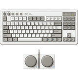 8bitdo retro mechanical keyboard m edition (grijs, us lay-out (qwerty), kailh box white, 80% (tkl), bluetooth low energy, wireless 2.4g, usb)