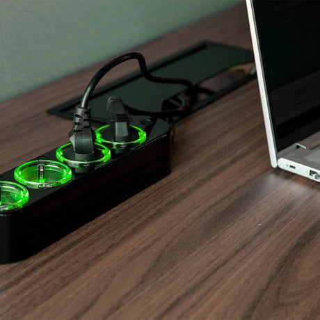 Shelly power strip gen4 4-voudige stekkerdoos (zwart, 4x stekker, wifi, bluetooth, zigbee)
