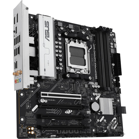 Asus b850m max gaming wifi socket am5 moederbord (gbe-lan, wi-fi 6, bt, sound, µatx)