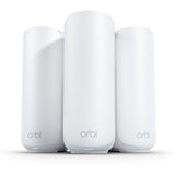 Netgear orbi 370 wifi mesh systeem, dual-band wifi 7-mesh systeem, 3 stuks mesh router (wit, 1x orbi wifi 7-router (rbe371), 2x orbi wifi 7-satellieten (rbe370))