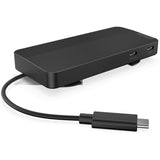 Lenovo usb-c-travel dock voor 2 schermen (met adapter) dockingstation (zwart)