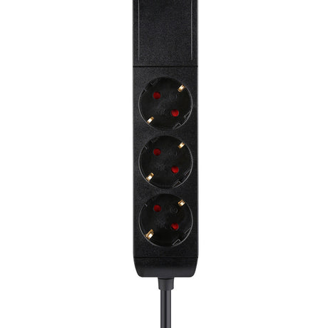 Neomounts ds22-840bl6 bureaucontactdoos met klem en usb-c en usb-a poorten - quick-charge stekkerdoos (zwart)