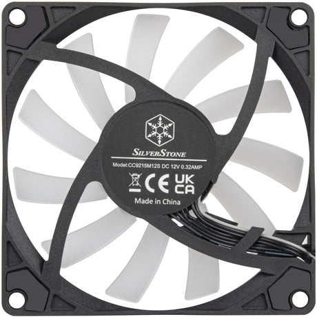 Silverstone air slimmer 90 argb case fan (zwart, 92 x 92 x 15 mm, pwm)