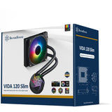 Silverstone vida 120 slim waterkoeling (zwart)