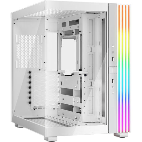 Be quiet! light base 600 dx midi tower behuizing (wit | 2x usb-a | 1x usb-c | rgb | tempered glass)