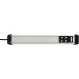 Brennenstuhl premium-alu-line stekkerdoos 6-voudig schakel stekkerdoos (3x 2-voudig schakelbaar)