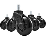 Sharkoon sw10 wielen (zwart, 5 stuks)