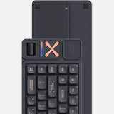 Iqunix magi65 pro shadow black rgb mechanisch gaming toetsenbord (zwart, us lay-out (qwerty), iqunix gold red, 65%, rgb leds, hot-swappable, pbt, 2.4ghz | bluetooth 5.1 | usb-c)