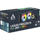 Arctic liquid freezer iii pro 280 a-rgb waterkoeling (zwart, 4-pins pwm fan-connector)