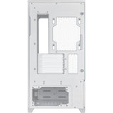 Asus prime ap202 midi tower behuizing (wit | 2x usb-a | 1x usb-c | rgb | tempered glass)