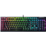 Razer blackwidow v4 x, gaming toetsenbord (zwart, us lay-out, green, rgb leds, doubleshot abs)