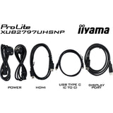 Iiyama prolite xub2797uhsnp-b1 27 4k uhd monitor (zwart, hdmi, displayport, 4x usb-a, usb-c, rj-45)