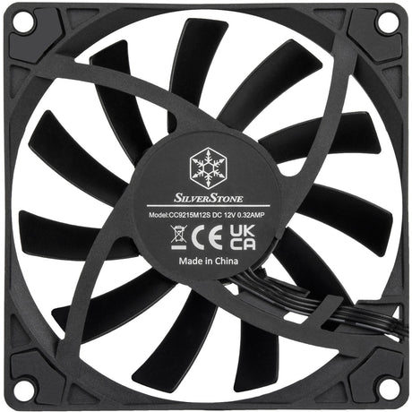 Silverstone air slimmer 90 case fan (zwart, 92 x 92 x 15 mm, pwm)