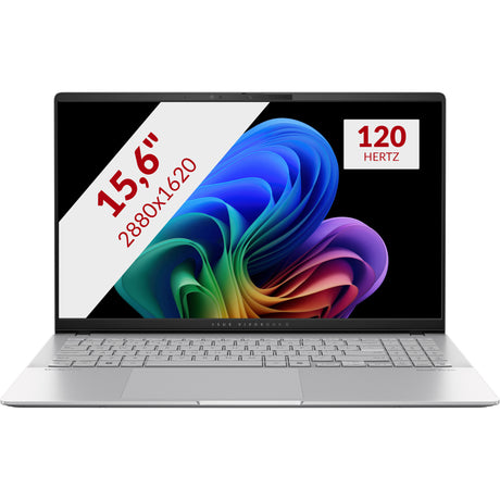 Asus vivobook s 15 oled s5507qa-ma006w 15.6 copilot+ pc 15.6 laptop (zilver | snapdragon x elite x1e-78-100 | qualcomm adreno | 16 gb | 1 tb ssd | 120 hz)