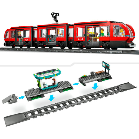 Lego city stadstram en station - 60423