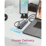 Icy box ib-hub1450-c31 usb-hub (antraciet)
