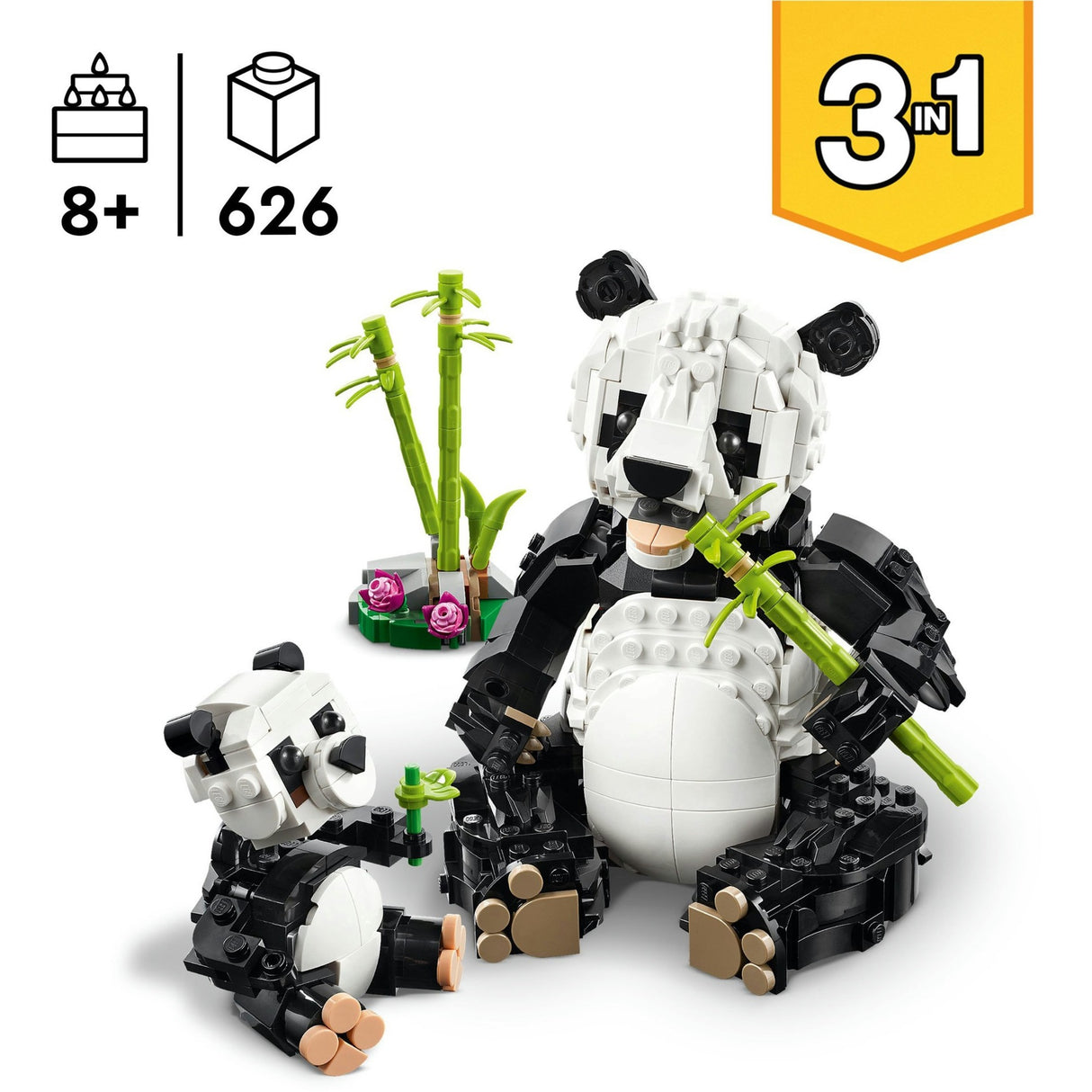 Lego creator 3in1 wilde dieren: pandafamilie - 31165