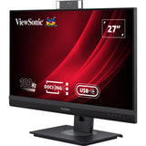 Viewsonic video conferencing docking monitor vg2757v-2k 27 (zwart (mat) grijs, 1x hdmi, 1x displayport, usb-a, usb-c, audio)