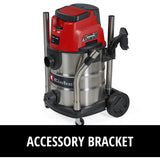 Einhell accu nat- droogzuiger te-vc 36 25 li s-solo nat- en droogzuiger (rood roestvrij staal, accu en oplader niet inbegrepen )