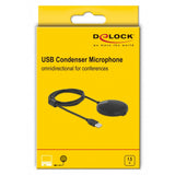 Delock usb condenser microphone omnidirectional for conferences microfoon (zwart)