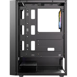 Antec ax27 rgb elite midi tower behuizing (zwart | 3x usb-a | tempered glass)