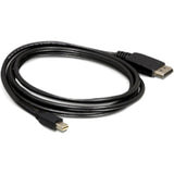 Delock mini-displayport naar displayport kabel (zwart, 1 meter)