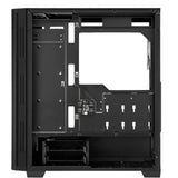 Sharkoon rgb lit 100 midi tower behuizing (zwart | 3x usb-a | rgb | window)