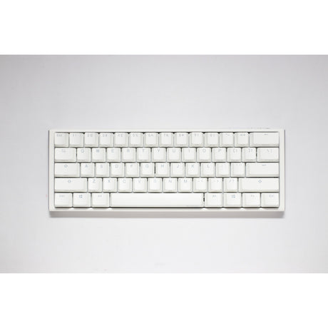 Ducky one 3 classic pure white mini rgb mechanisch toetsenbord (wit, us lay-out (qwerty), cherry mx red, 60%, rgb led, double-shot pbt, hot-swappable, quack mechanics)