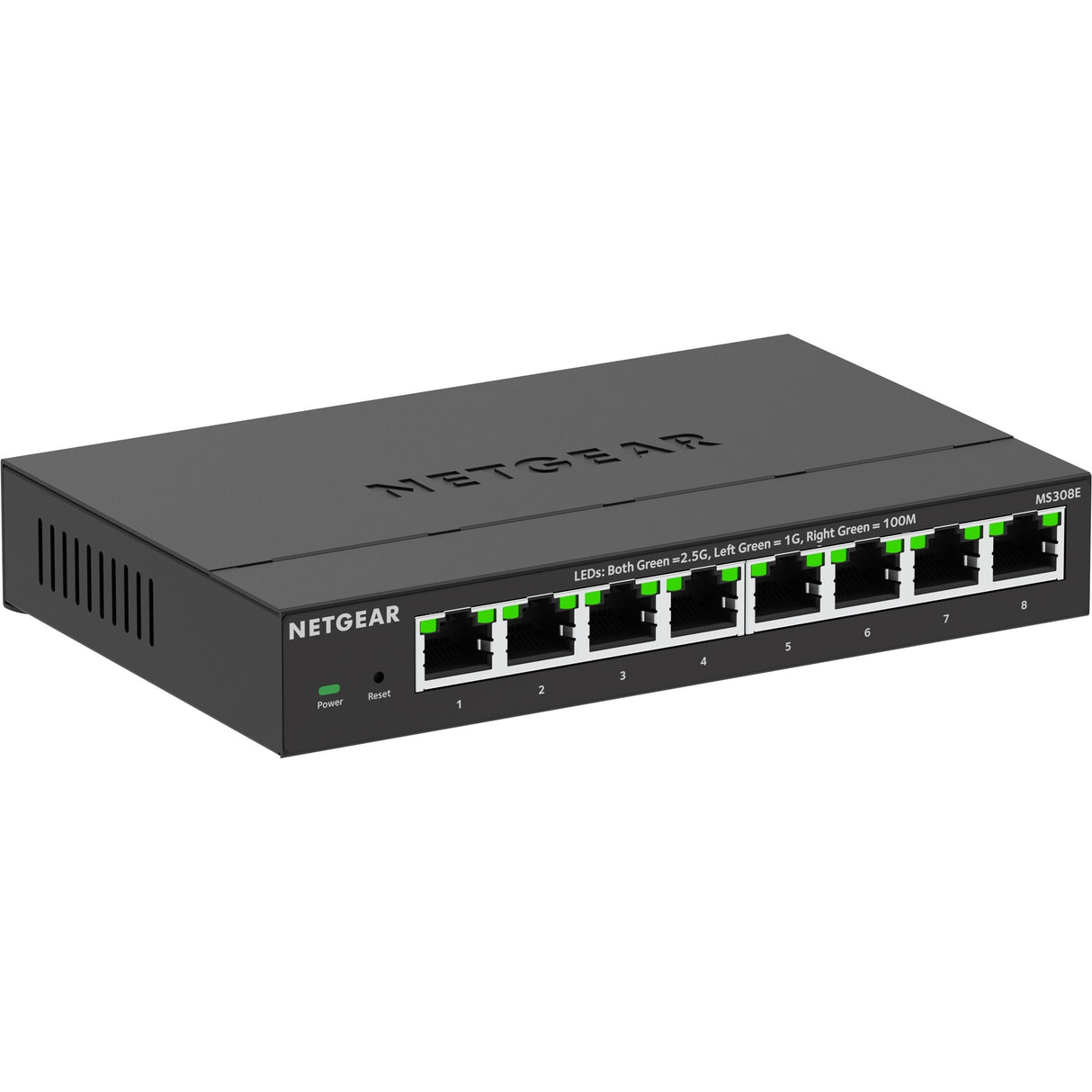 Netgear 8-port 2.5g multi-gigbit ethernet plus switch (ms308e) (zwart, managed)