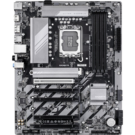 Gigabyte b860 ds3h wifi6e socket 1851 moederbord (zilver zwart, raid, 2.5gb-lan, wi-fi 6e, bt, sound, atx)