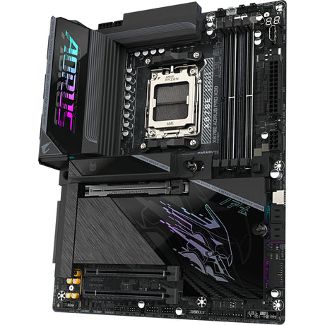 Gigabyte x870e aorus pro x3d socket am5 moederbord (zwart, raid, 5gb-lan, wi-fi 7, bt, sound, atx)