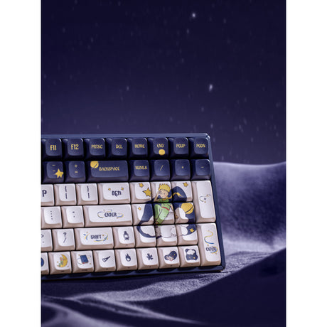 Iqunix f97 starry tryst rgb mechanisch gaming toetsenbord (donkerblauw, us lay-out (qwerty), gateron red, 96%, rgb leds, hot-swappable, pbt, 2.4ghz | bluetooth 5.1 | usb-c)
