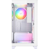 Xyz pc gear titanium view lite midi tower behuizing (wit | 2x usb-a | tempered glass)