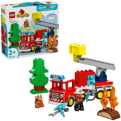 Lego duplo - brandweertruck - inclusief slang en brandweerman