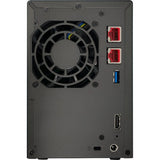 Asustor lockerstor 2 as6702t nas (zwart, 2x lan, hdmi, usb)
