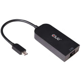 Club 3d usb-c 3.2 gen 1 naar 2.5gb-lan ethernet adapter (zwart, 0,16 meter)