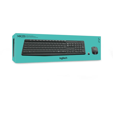 Logitech mk235 draadloze desktopset (zwart, us-international lay-out (qwerty))