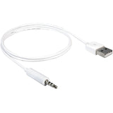 Delock cable usb-a male > stereo jack 3.5 mm male 4 pin adapter (ipod shuffle, 1 m)