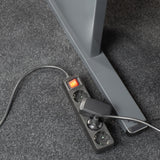Act connectivity act stekkerdoos met lichtgevende schakelaar, 4 sockets, 2 m, zwart ac2440