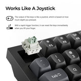 Keychron q3 he 8k magnetic switch keyboard (zwart, us lay-out (qwerty), ultra-fast lime, 80% (tkl), rgb, hot swap, 8k)